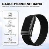 TweeDorbs SuperKnit Nylon Sports Loop Adjustable Replacement Strap for Whoop 5.0 in Black Metal(ONLY BAND NOT WHOOP)