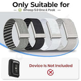 TweeDorbs SuperKnit Nylon Sports Loop Adjustable Replacement Strap for Whoop 5.0 Peak in Natural Titanium Metal