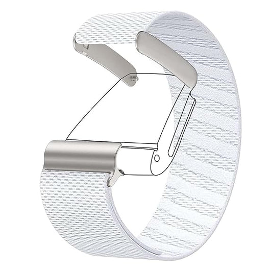 TweeDorbs SuperKnit Nylon Sports Loop Adjustable Replacement Strap for Whoop 5.0 Peak in Natural Titanium Metal