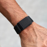 TweeDorbs SuperKnit Nylon Sports Loop Adjustable Replacement Strap for Whoop 5.0 in Black Metal(ONLY BAND NOT WHOOP)