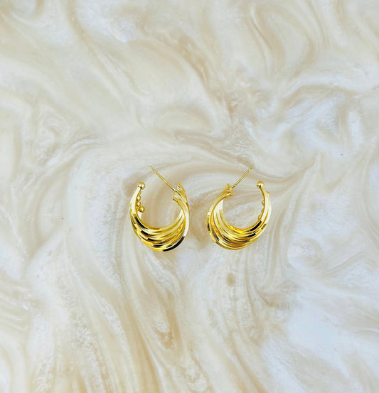 Twisted Golden Earrings