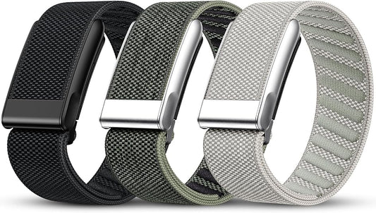 TweeDorbs SuperKnit Nylon Sports Loop Adjustable Replacement Strap for Whoop 5.0 Peak in Silver Metal