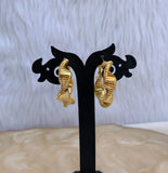 TweeDorbs  Golden Chunky Wavy Hoops