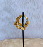 TweeDorbs  Golden Chunky Wavy Hoops