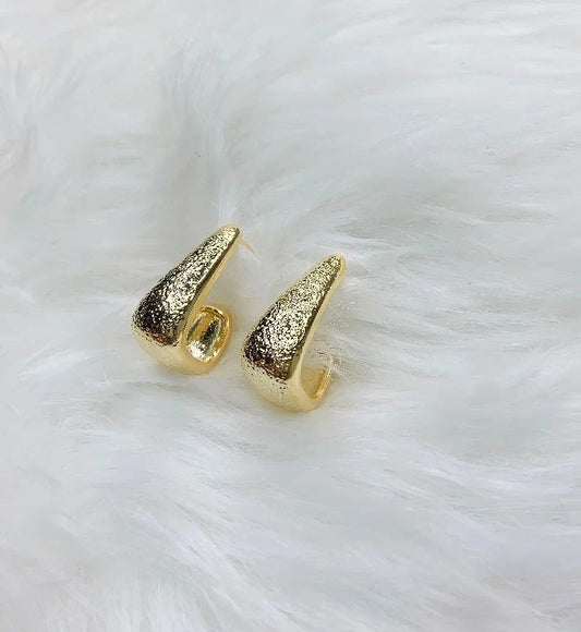 TweeDorbs Golden Textured Earrings