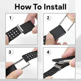 TweeDorbs Magnetic Breathable Silicone Soft Sports Loop Adjustable Replacement Strap for Whoop 5.0 PEAK