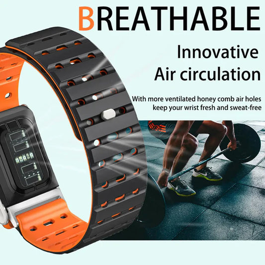 TweeDorbs Breathable Silicone Soft Sports Loop Adjustable Replacement Strap for Whoop 5.0 Peak