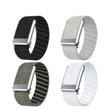TweeDorbs SuperKnit Nylon Sports Loop Adjustable Replacement Strap for Whoop 5.0 Peak in Silver Metal