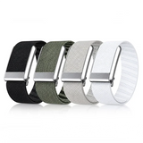 TweeDorbs SuperKnit Nylon Sports Loop Adjustable Replacement Strap for Whoop 5.0 Peak in Silver Metal